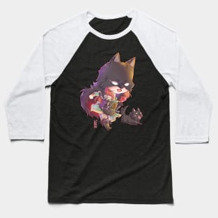 Mara - Ghost Wolf Baseball T-Shirt